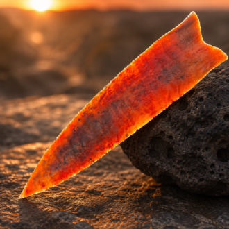 Agatized Florida Coral Dalton Spear Point by Joel Robinson Stoneworks.