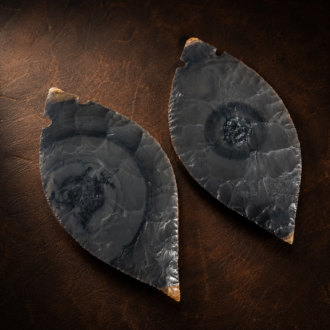 Hornstone Fulton Turkey Tails with Bullseyes by Joel Robinson Stoneworks.