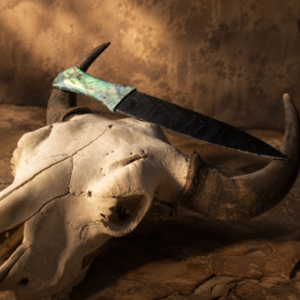 Bison Spirit Art Knife by Joel Robinson Stoneworks.