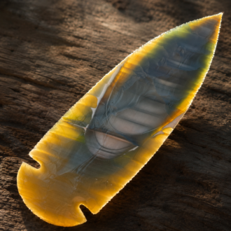 Imperial Jasper Dovetail Spear Point by Joel Robinson Stoneworks.