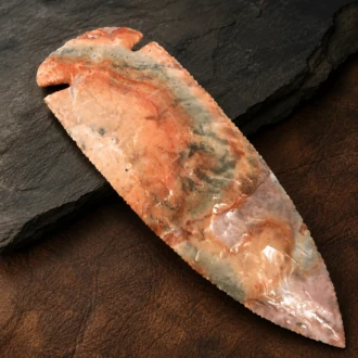 Flint Ridge Flint Dovetail Spear Point by Joel Robinson Stoneworks.