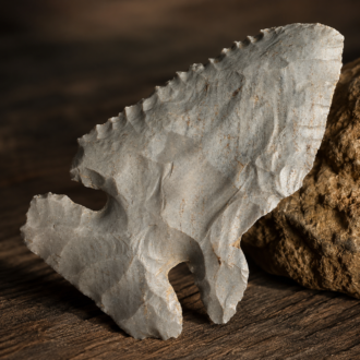 Hornstone Thebes Point by Joel Robinson Stoneworks.