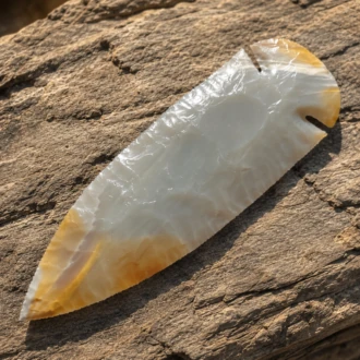Large Polychrome Jasper Dovetail Spear Point by Joel Robinson Stoneworks.