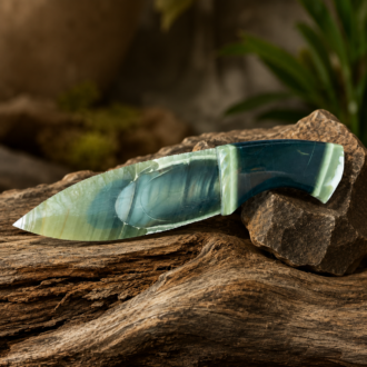 Imperial Jasper Knife by Joel Robinson Stoneworks.