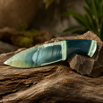 Imperial Jasper Knife by Joel Robinson Stoneworks.