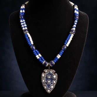 Chevron Bead Necklace by Joel Robinson Stoneworks.