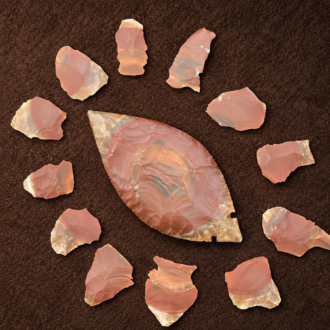 Fulton Turkey Tail in Carter Cave Chert by Joel Robinson Stoneworks.
