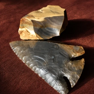 Hornstone Chert Deep Notch Lost Lake Point by Joel Robinson Stoneworks.