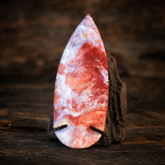 Flint Ridge Chert Dovetail Spear Point by Joel Robinson Stoneworks.