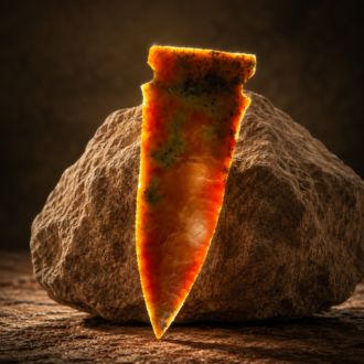 Agatized Florida Coral Big Sandy Spear Point by Joel Robinson Stoneworks.